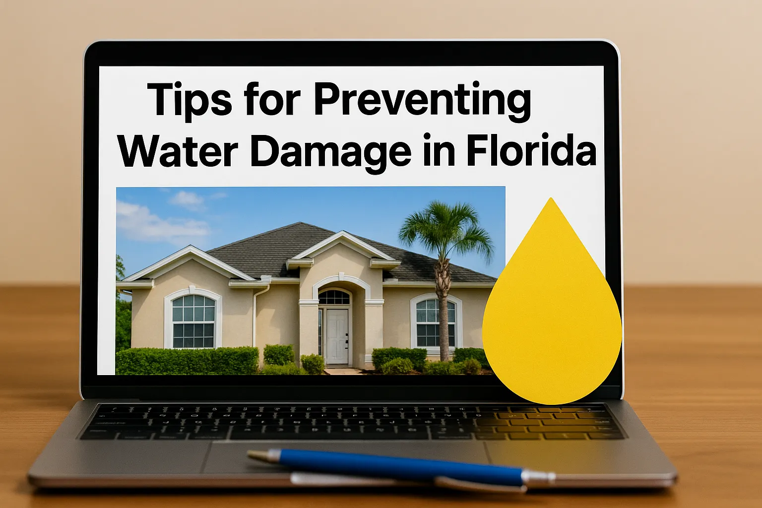 Emergency water extraction after storm flooding in Florida