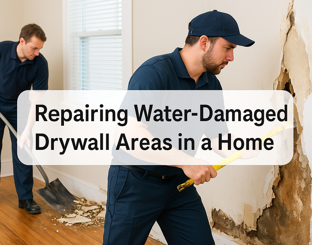Technician using moisture detector to find hidden water leak